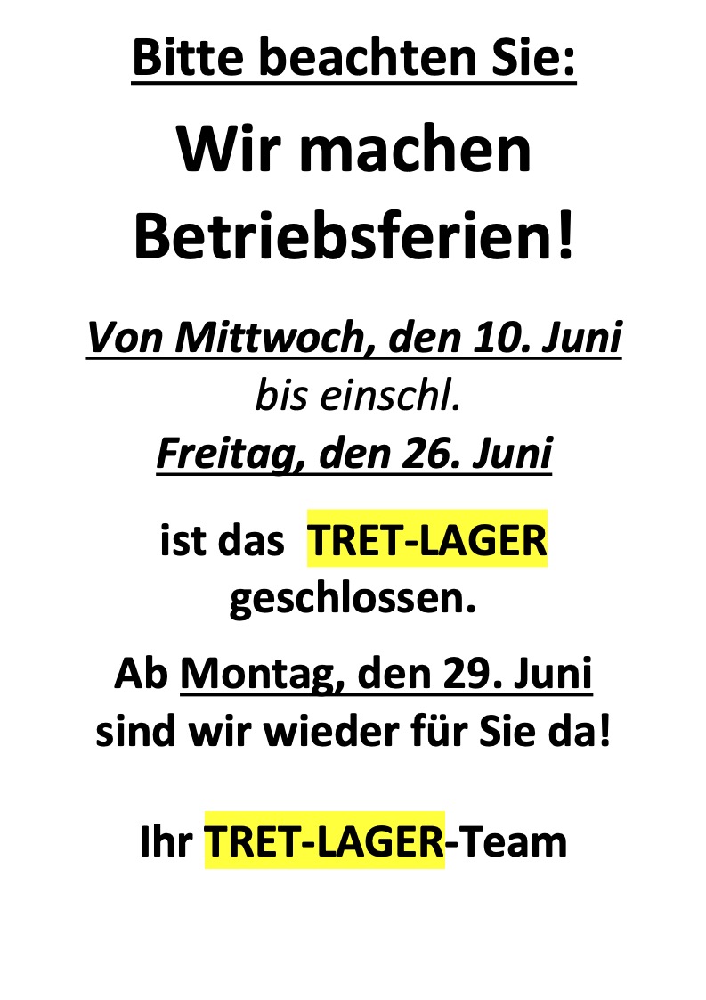 Betriebsferien 2026